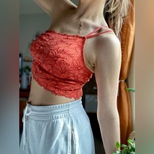 Aerie one shoulder lace bralette